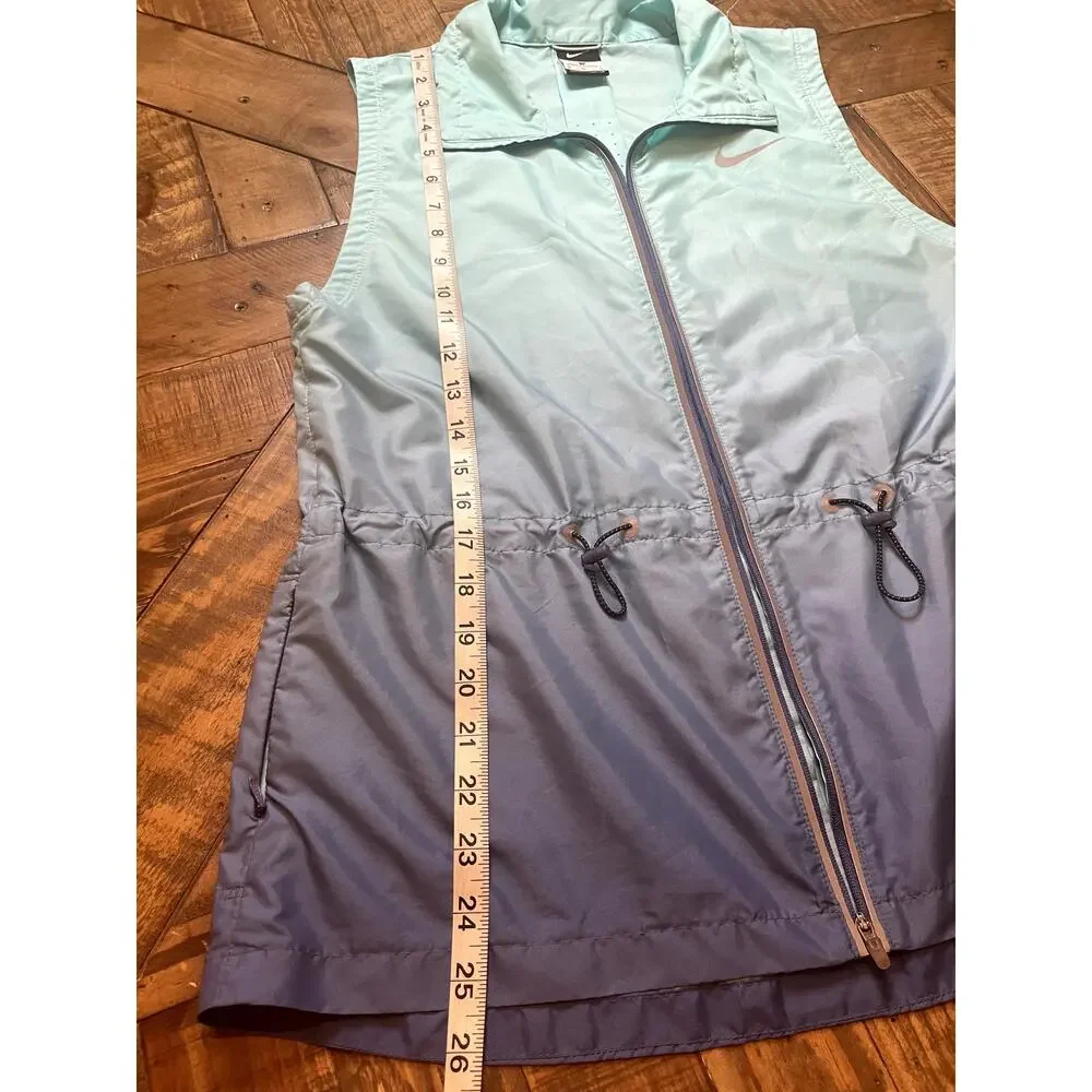 Nike Golf Aeroshield Hyperadapt Vest Medium Full Zip Cinch Ombre Blue 646631-447